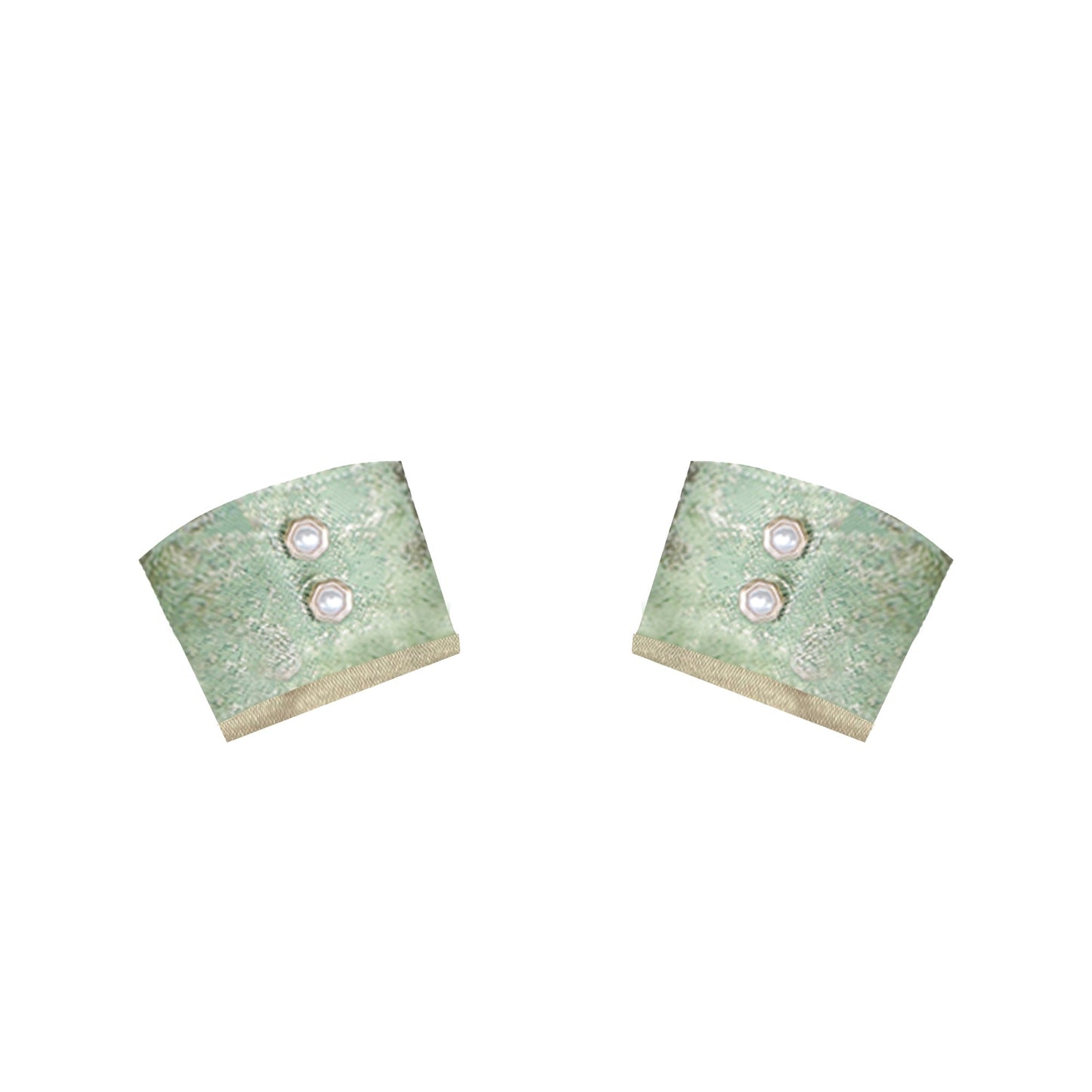 20、Qingqiu Xiao Lu Shui Ming Hanfu improved placket stand-up collar shirt green mid-length horse skirt autumn Tang jacket waistcoat