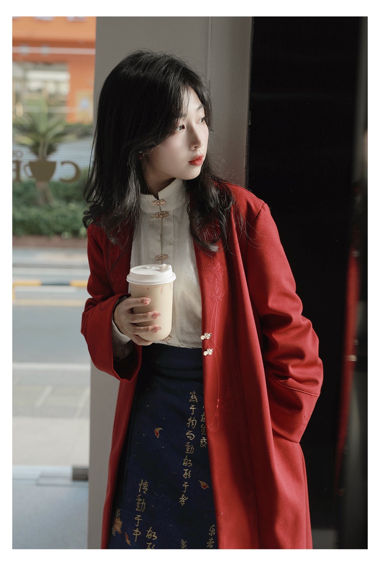 【乐音凤凰花】明制汉服织金妆花马面裙-蓝