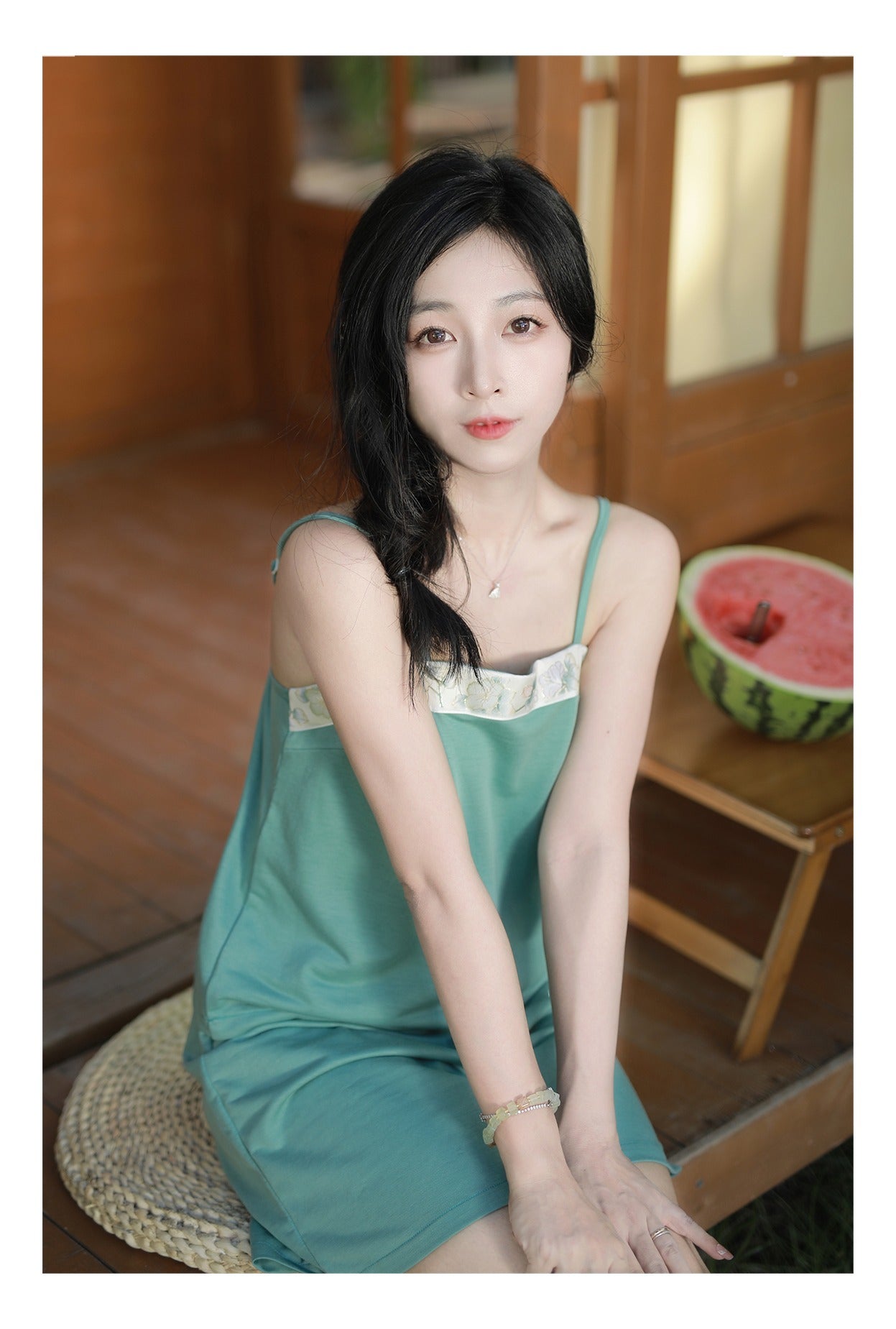 11 Lu Hua Yu Xiao Lu Shui Homewear Hanfu Costume - Mint Fiber Base Layer Tank Top with Multiple Colors, Breathable and Skin-friendly for Summer