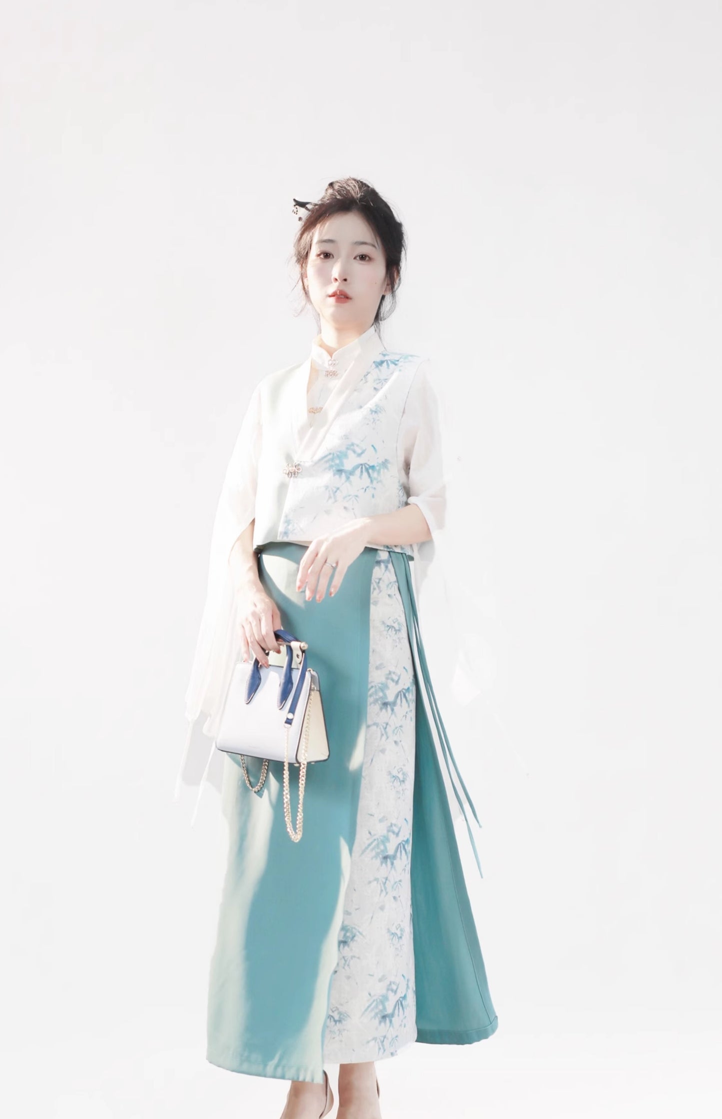 42 Xiao Lu Shui Chinese Style Hanfu Tang Beizi Collection, Original Vest for Women, Improved Design for Work, Han Elements for Daily Commute