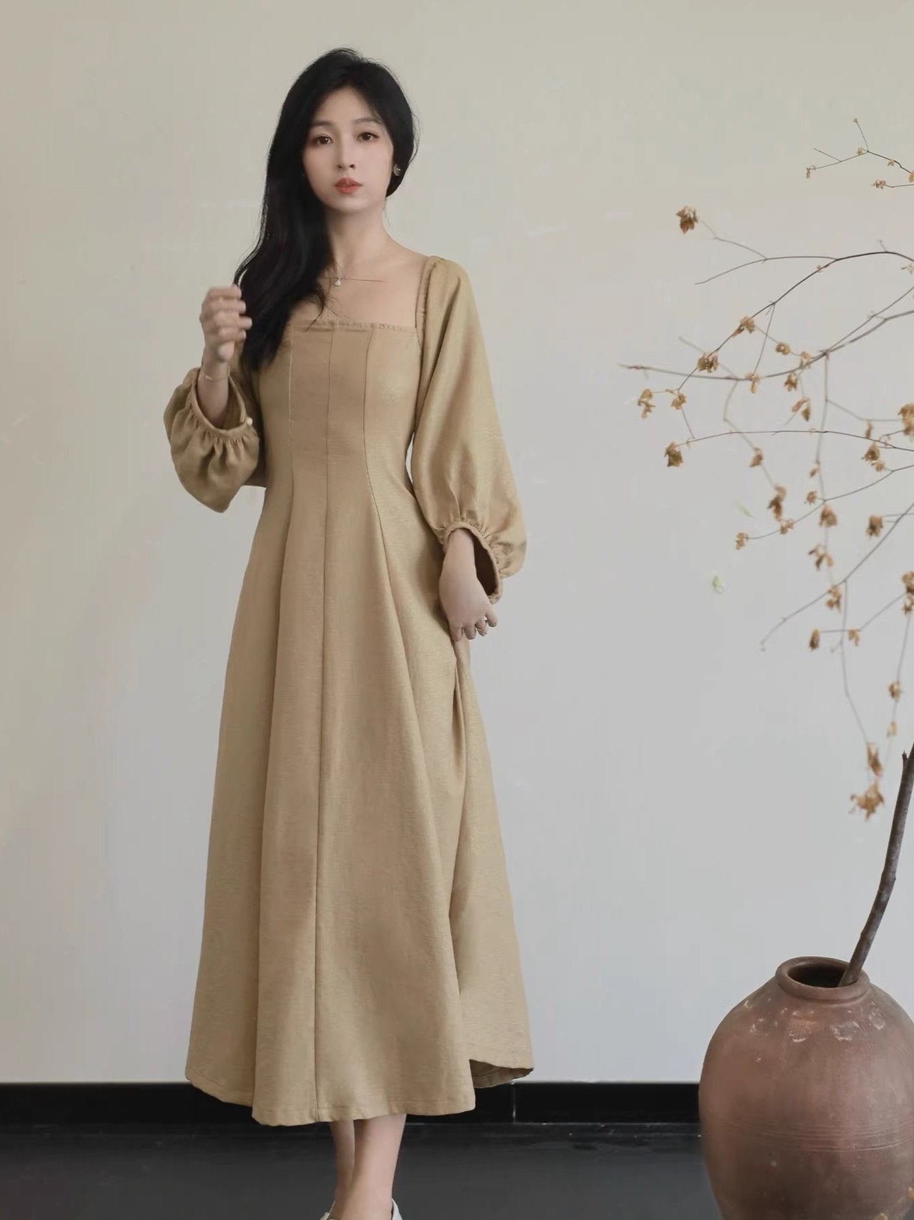 40 Xiao Lu Shui Little Prince Original Design Chinese Style, Improved Ming Dynasty Style, Asymmetrical Skirt with Embroidery, Pi Jia Jacket Dress, Perfect for Early Autumn Daily Commute