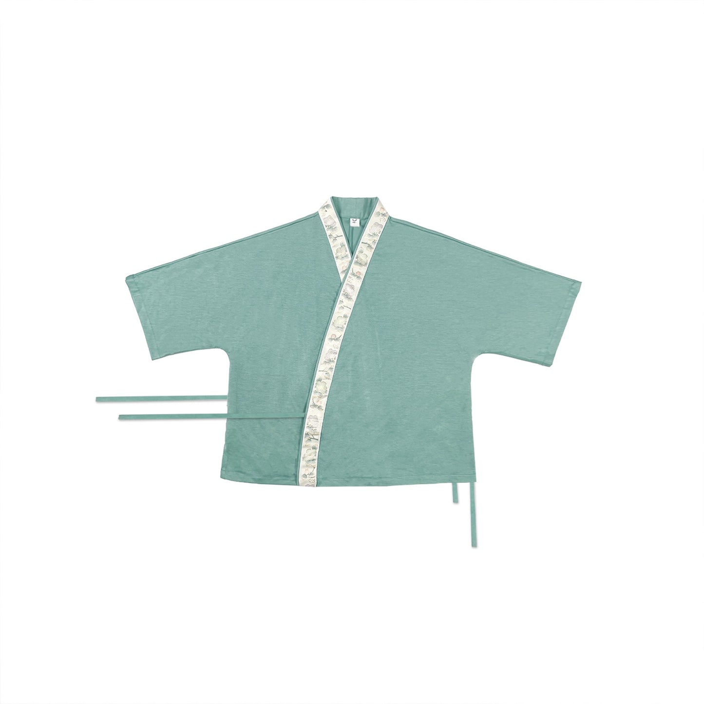 35 Xiao Lu Shui LuoHuaYuMian Ming Dynasty-inspired Hanfu Collar Nightwear with Chinese Elements, Green Top for Home Wear and Ancient Chinese Style Pajamas