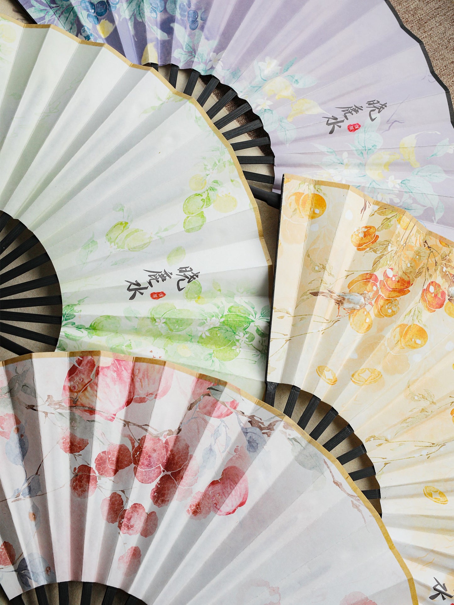 10 Xiao Lu Shui Original Hanfu - Classical Chinese Style Folding Fan, Neo-Traditional Chinese-style Portable Mini Fan, Perfect for Summer as a Paper Fan