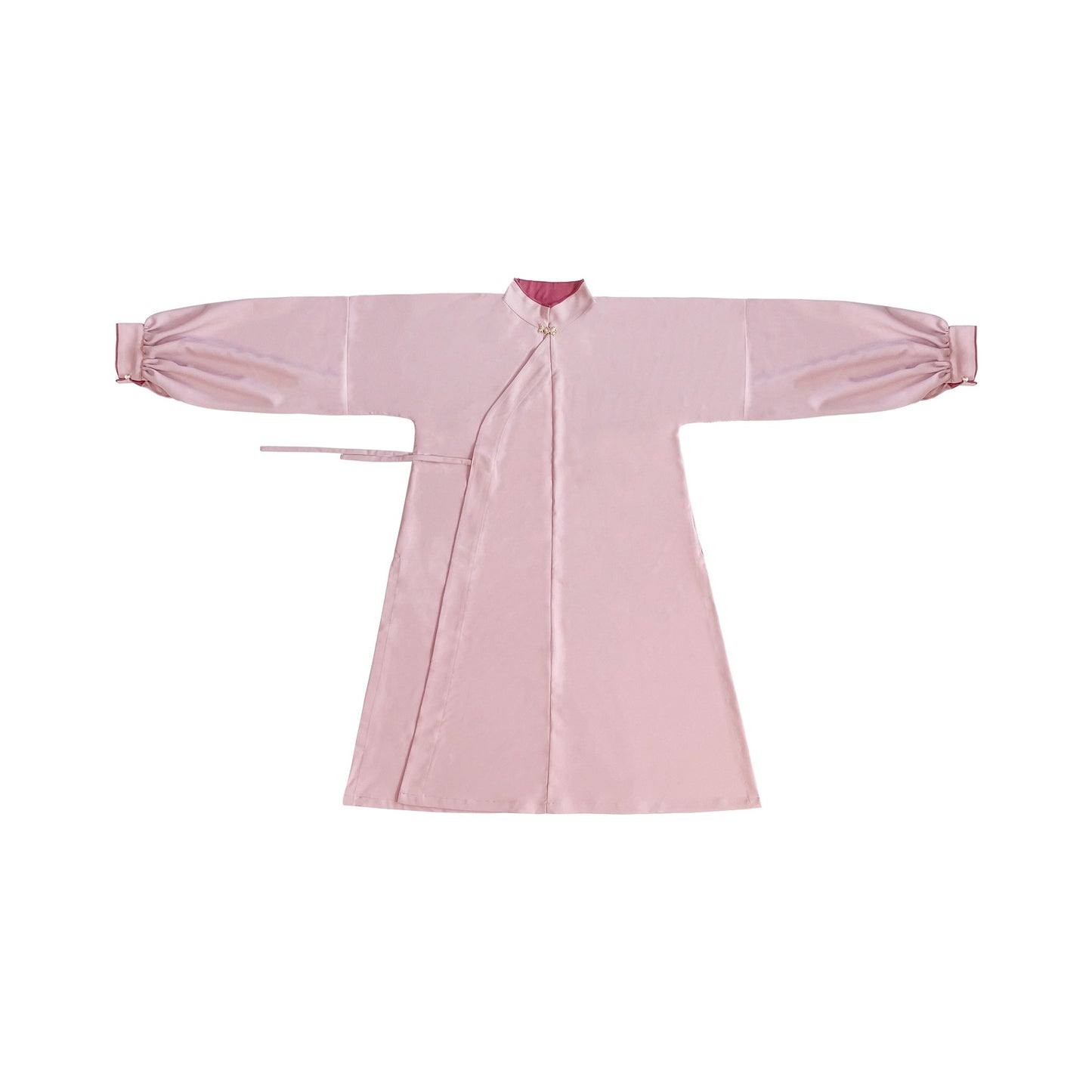 16 Xiao Lu Shui Pink tender Chinese Ming cheongsam, improved long than nails, pink autumn long daily commuting