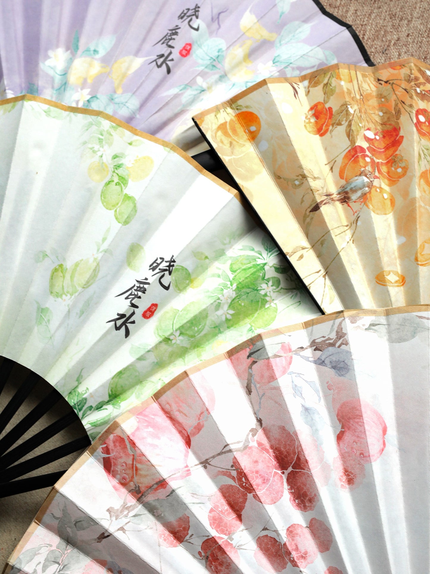 10 Xiao Lu Shui Original Hanfu - Classical Chinese Style Folding Fan, Neo-Traditional Chinese-style Portable Mini Fan, Perfect for Summer as a Paper Fan