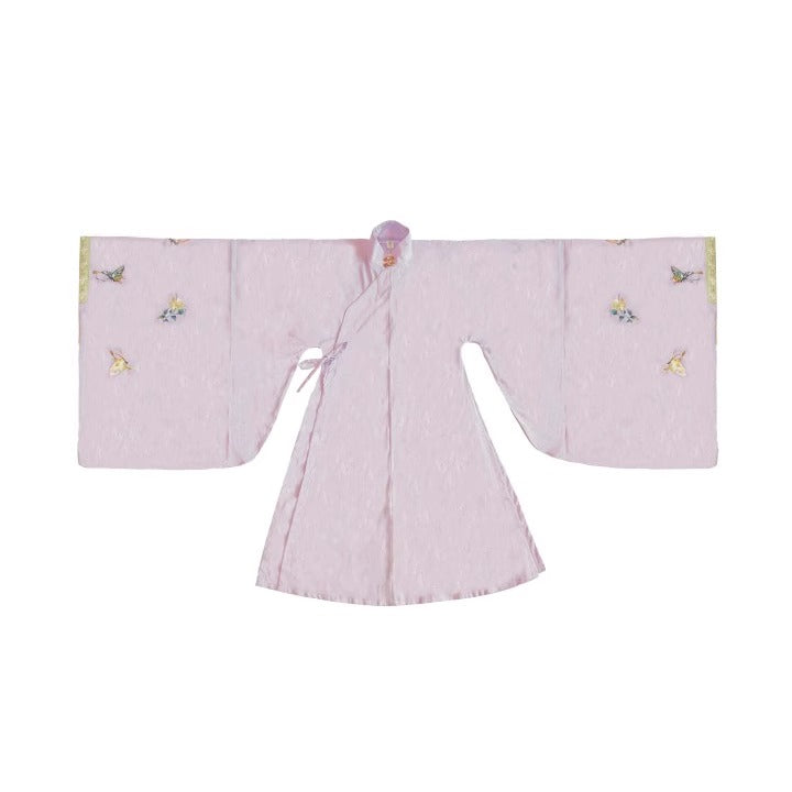 30 Xiao Lu Shui original Hanfu women's smoke, purple, spring, autumn and winter, Ming long shirts, embroidered with gold horse skirts, pearls