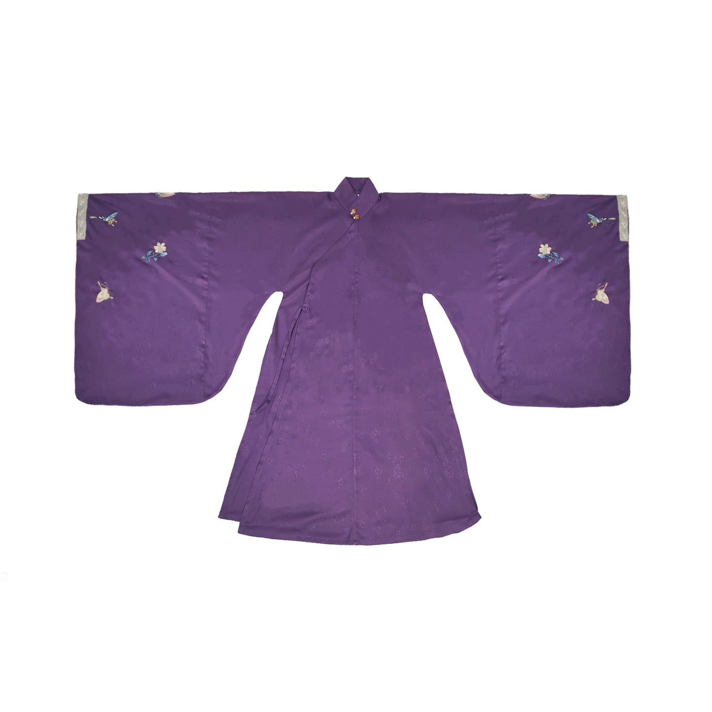 30 Xiao Lu Shui original Hanfu women's smoke, purple, spring, autumn and winter, Ming long shirts, embroidered with gold horse skirts, pearls