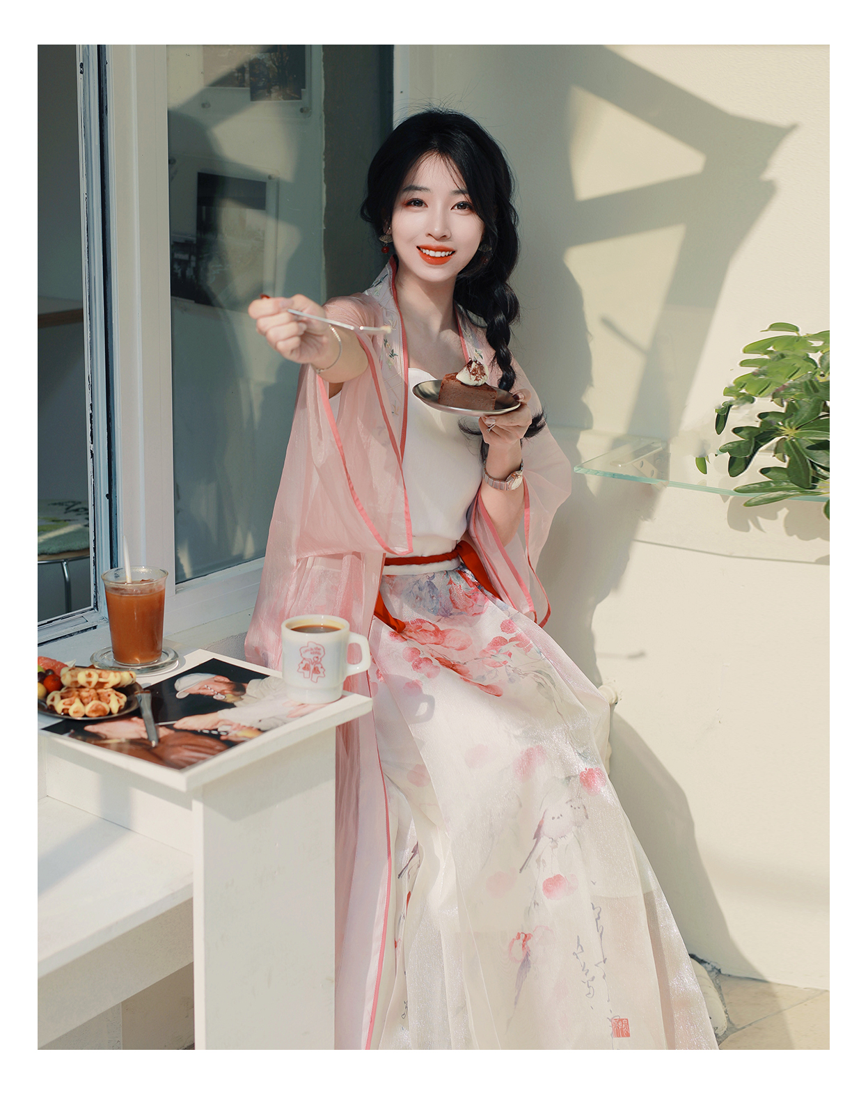 24、Ping An Shun Li, Xiao Lu Shui, Ming Hanfu, Daily Summer Horse Face Skirt, Improved New Chinese Changgan Temple Flower and Bird Gauze Skirt